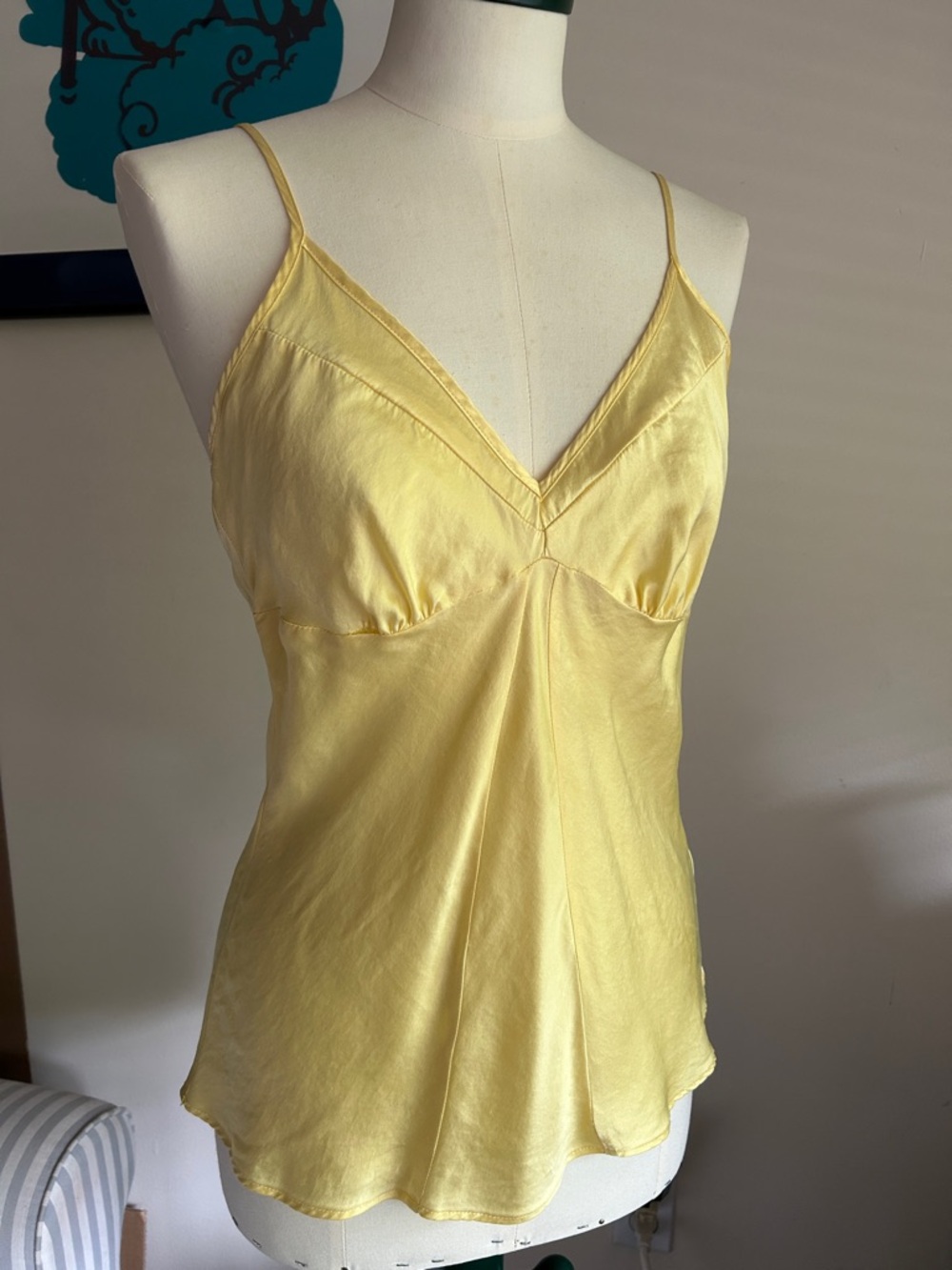 Vintage Butter Yellow 100% Silk Camisole by Jacob